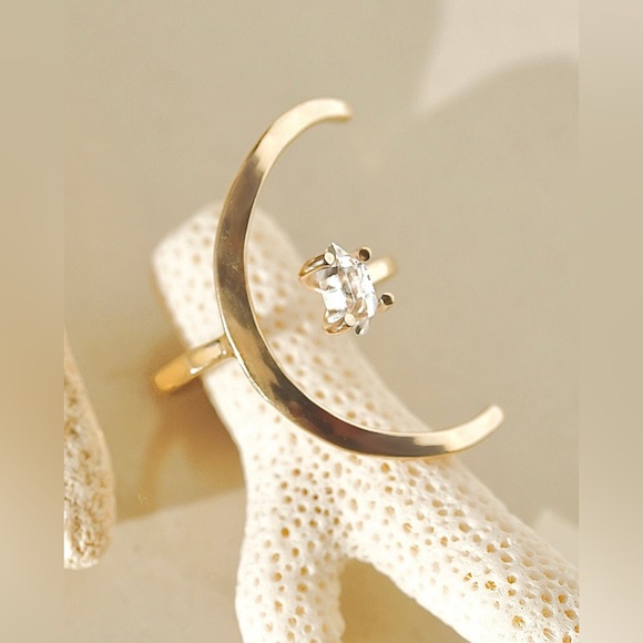 James Michelle Eclipse Diamond Ring, Gold, NEW, MSRP $68 - Picture 3 of 5